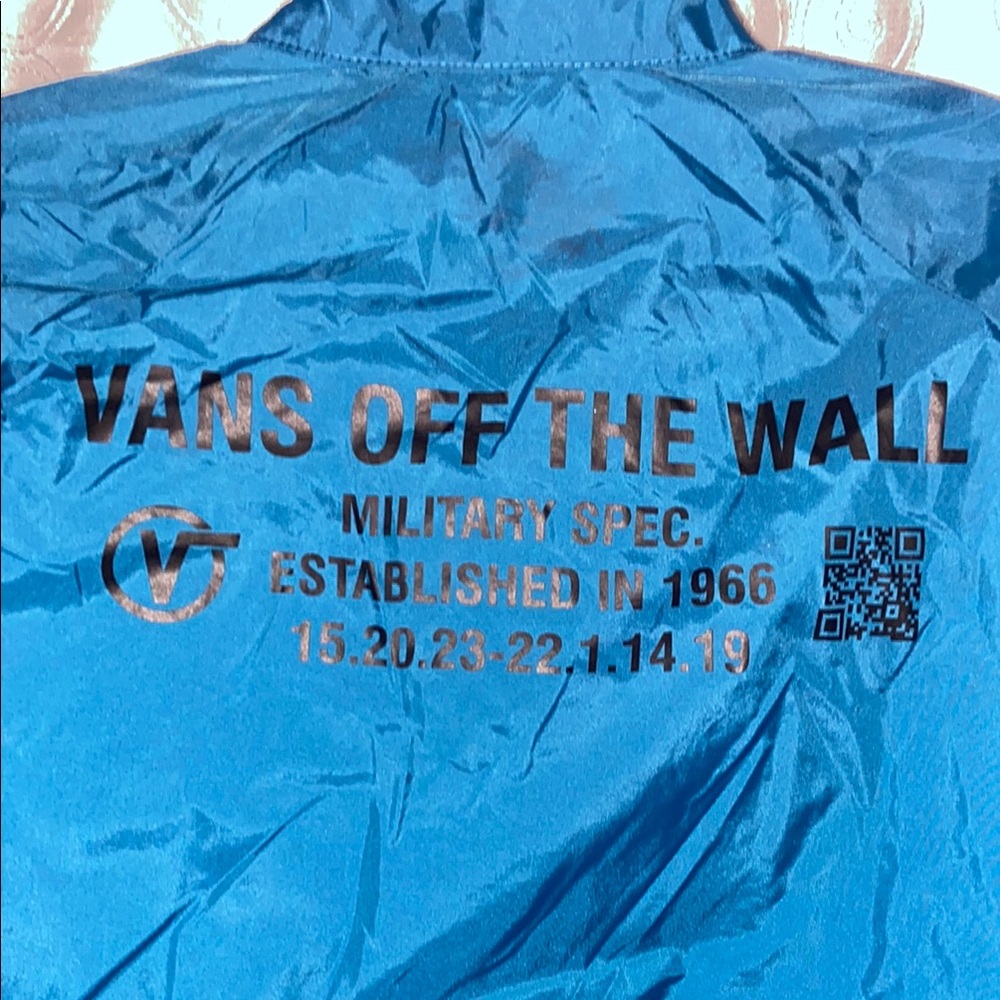 Vans Off The Wall Military Spec. Blue Windbreaker Jacket Men’s Size Small 🔥 YB3 - Picture 5 of 5